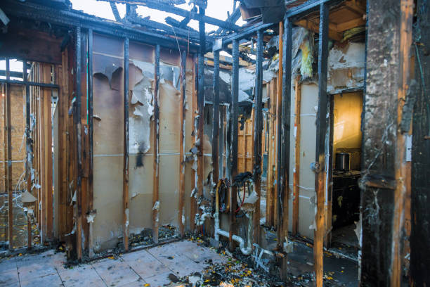 Professional Emergency Fire Damage Restoration technician working in Stevenson, WA